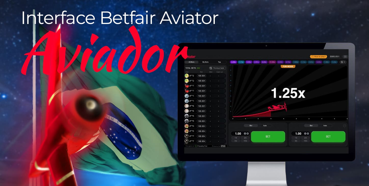 Características da interface do jogo Aviator no site da Betfair