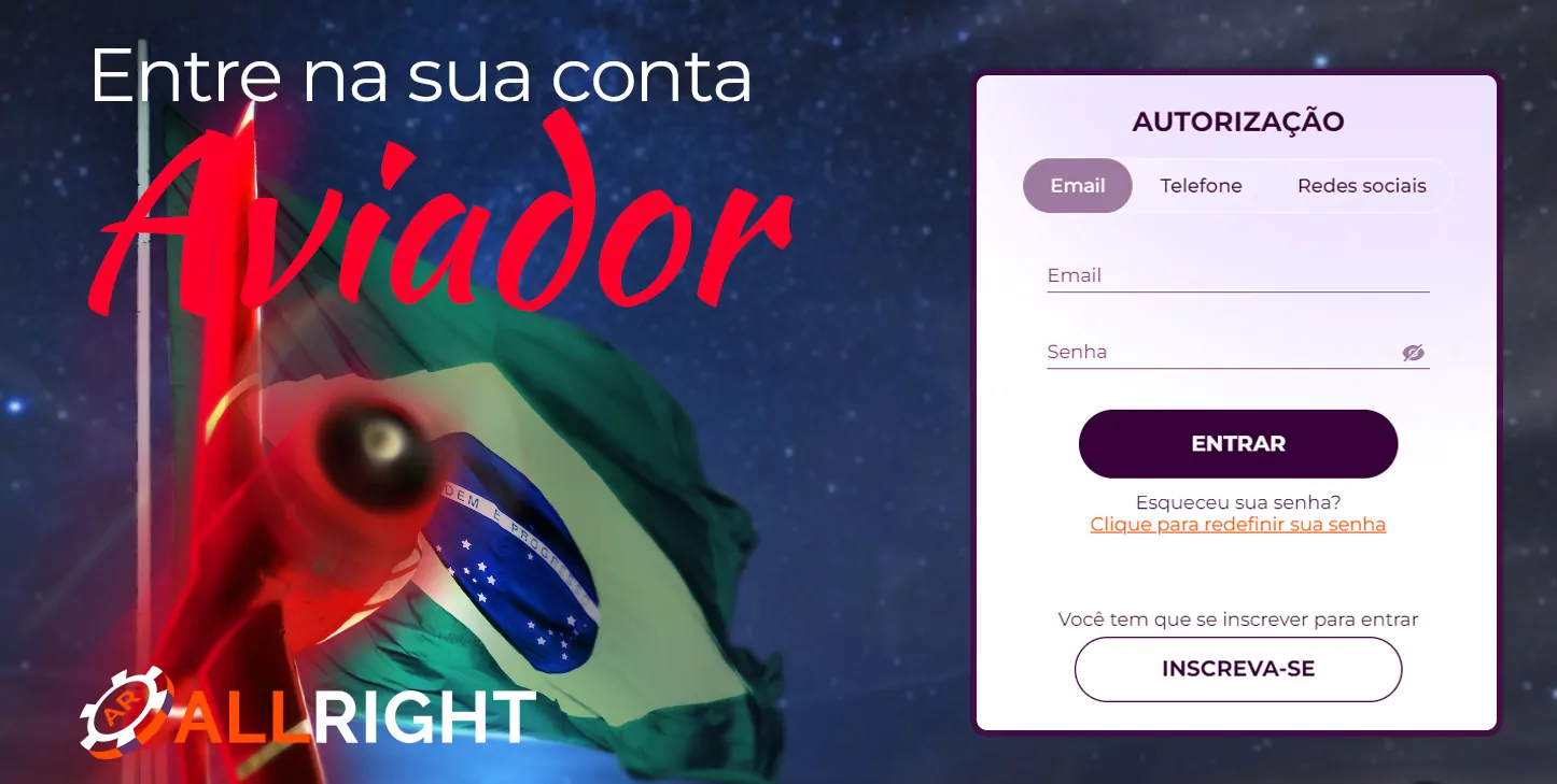 Como fazer login na sua conta pessoal no site do cassino All Right