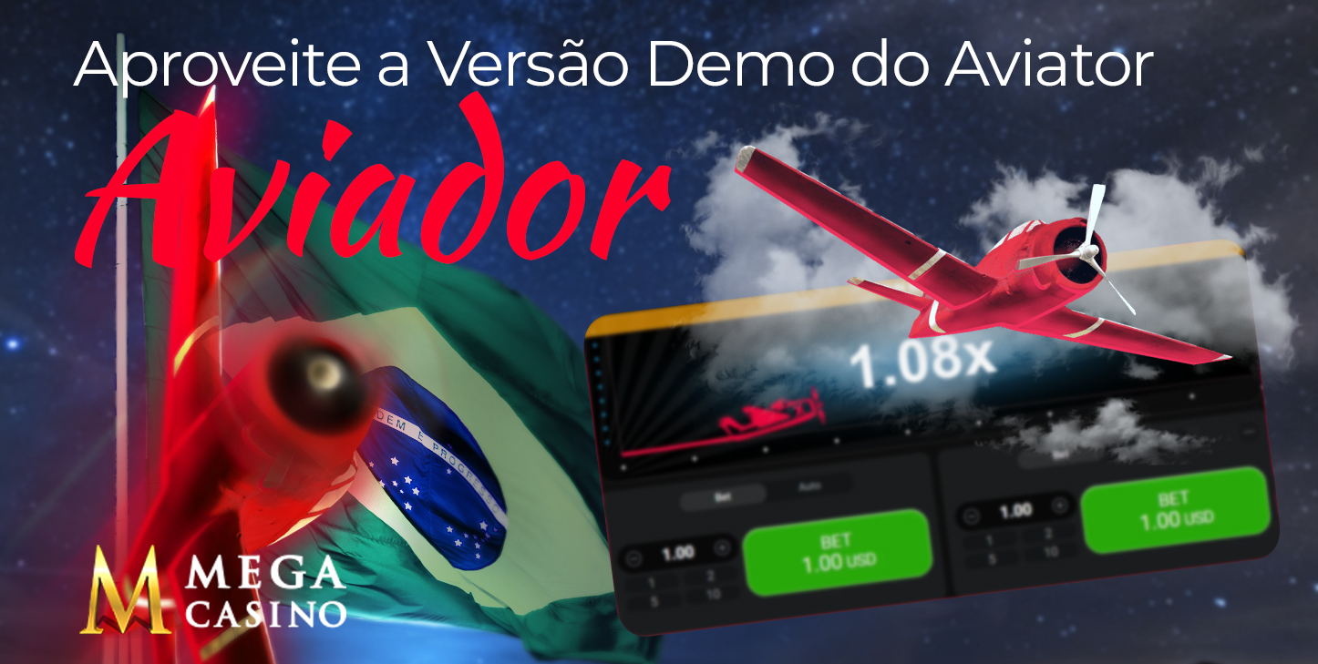 Recursos da demonstração do Aviator para usuários do Mega Casino Brasil