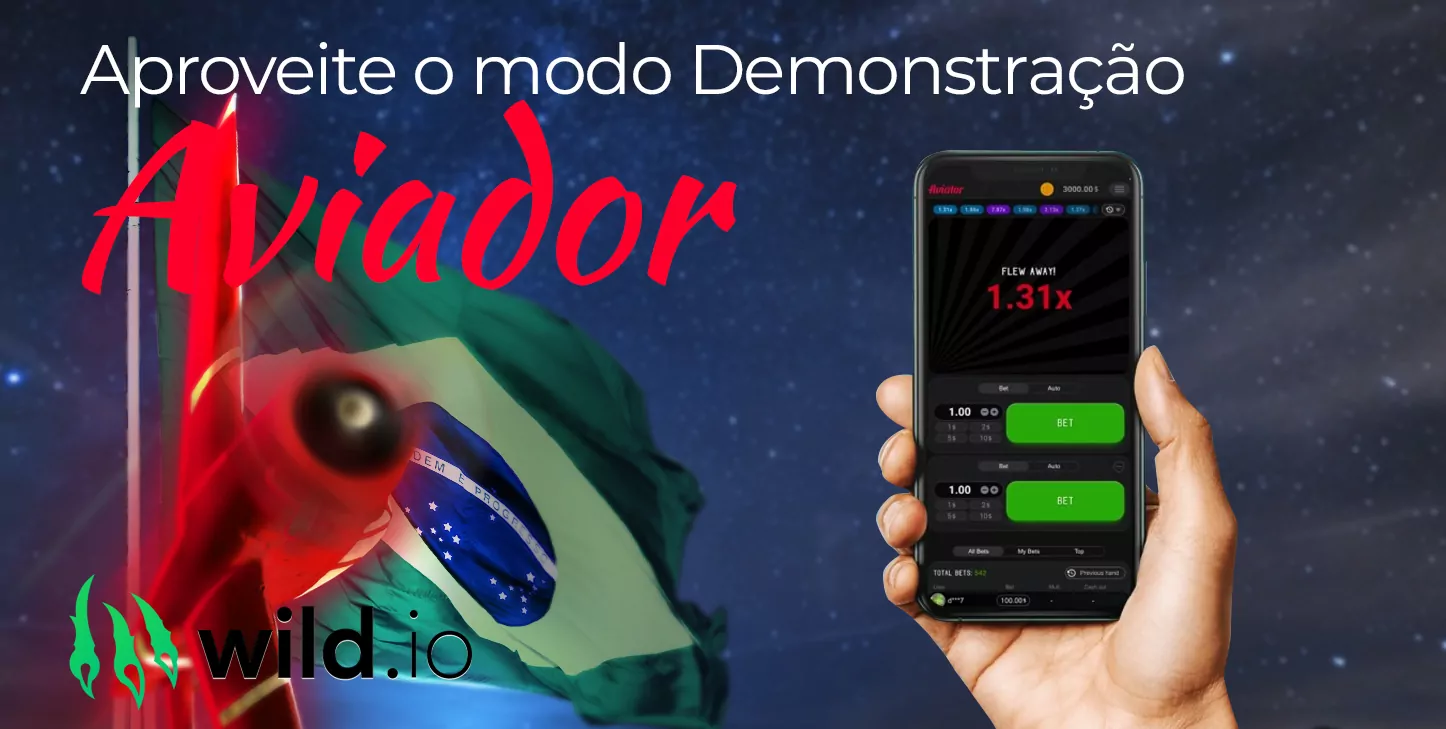 Descrição do modo de demonstração do Aviator no cassino Wild.io Brasil