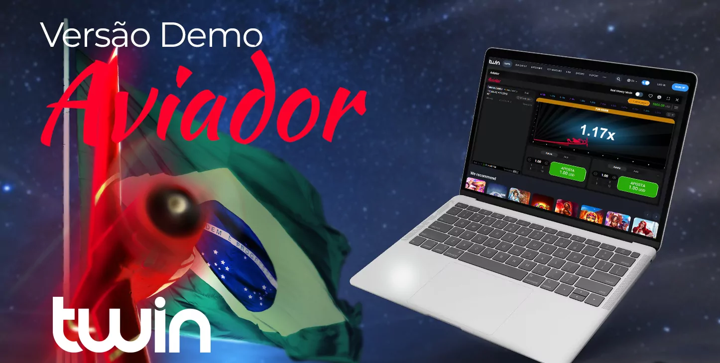 Descrição da versão demo do Aviator no Twin Casino