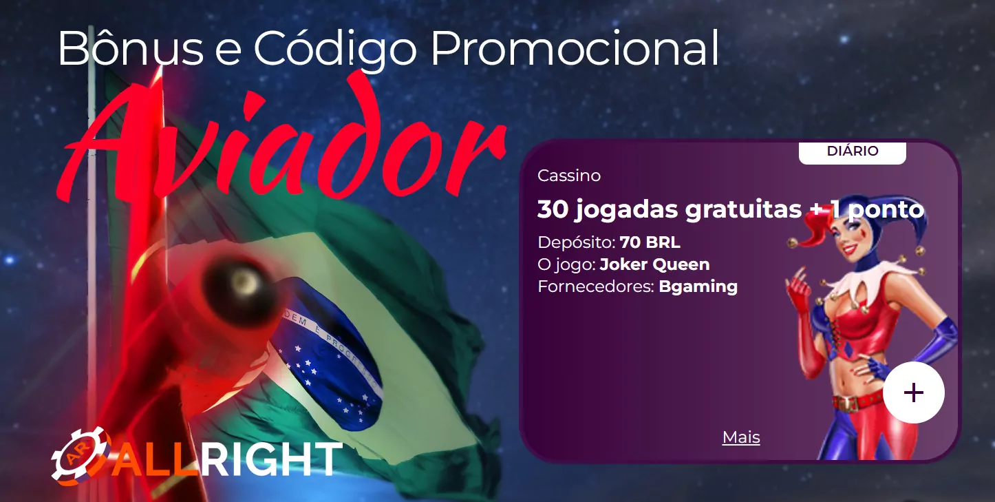 Bônus disponíveis no cassino All Right Brasil para os fãs de Aviator