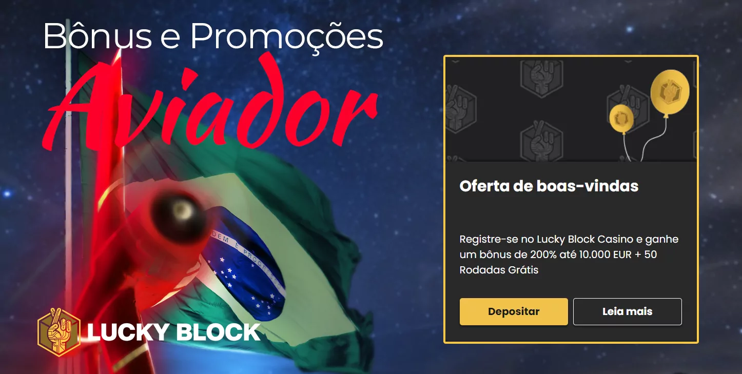 Lista de promoções e bônus disponíveis para os fãs do Aviator no Lucky Block Casino