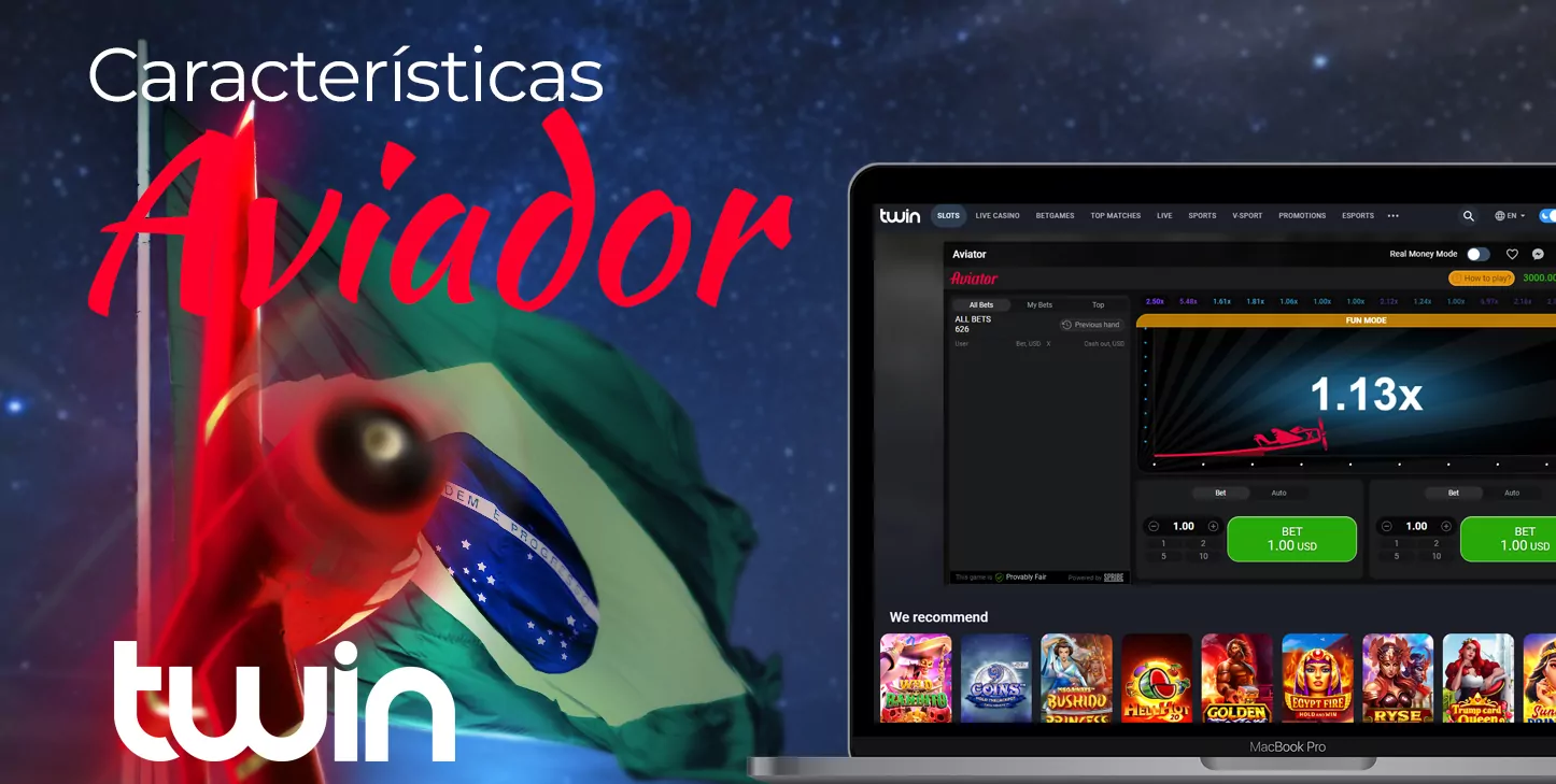 As principais características do jogo Aviator no site do Twin Casino
