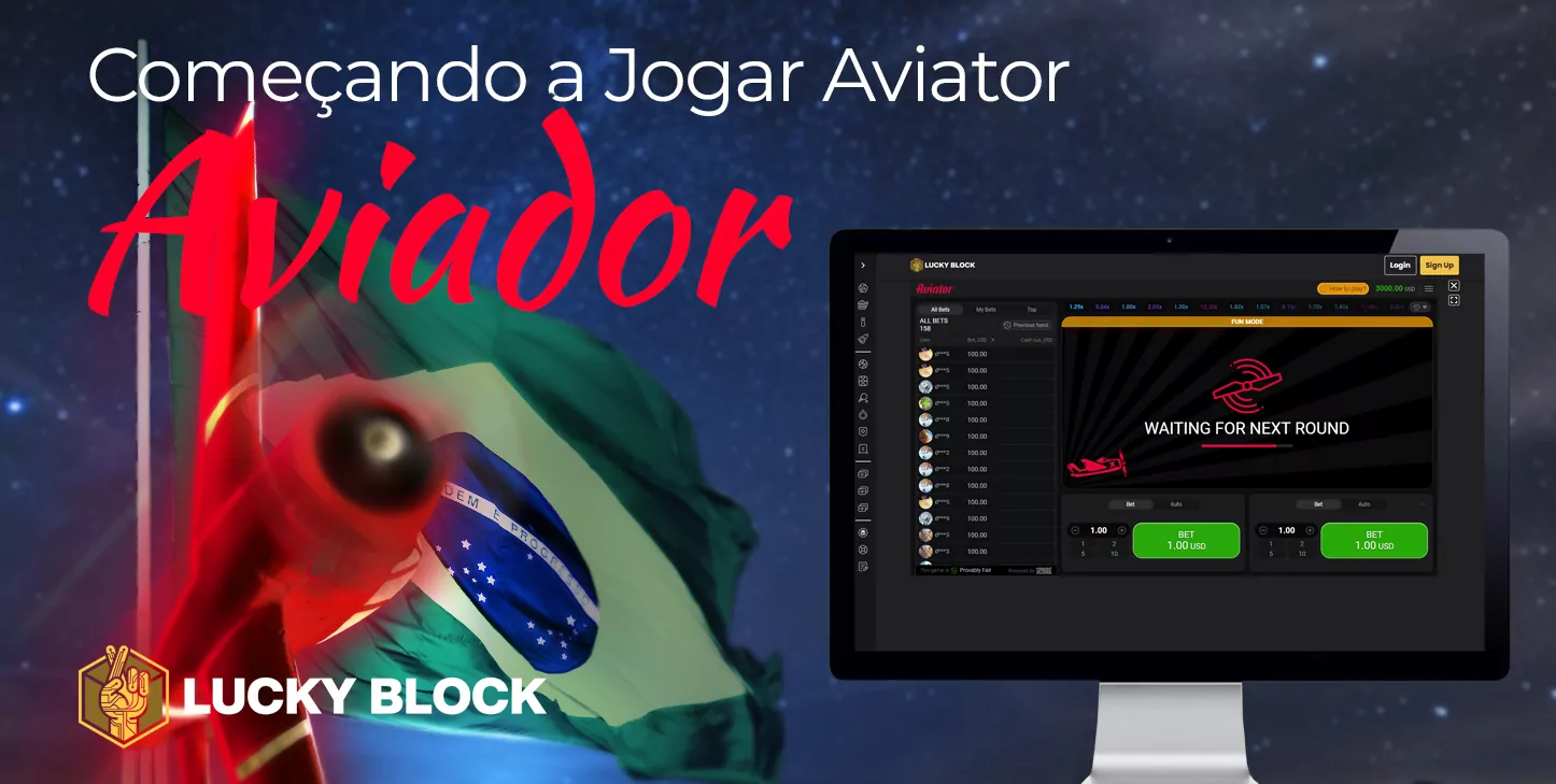 Instruções sobre como começar a jogar Aviator no site do Lucky Block Casino