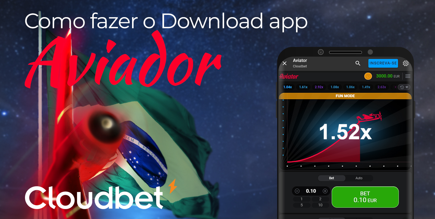 Baixe o aplicativo móvel da Cloudbet para Android e iOS para jogar o jogo Aviator