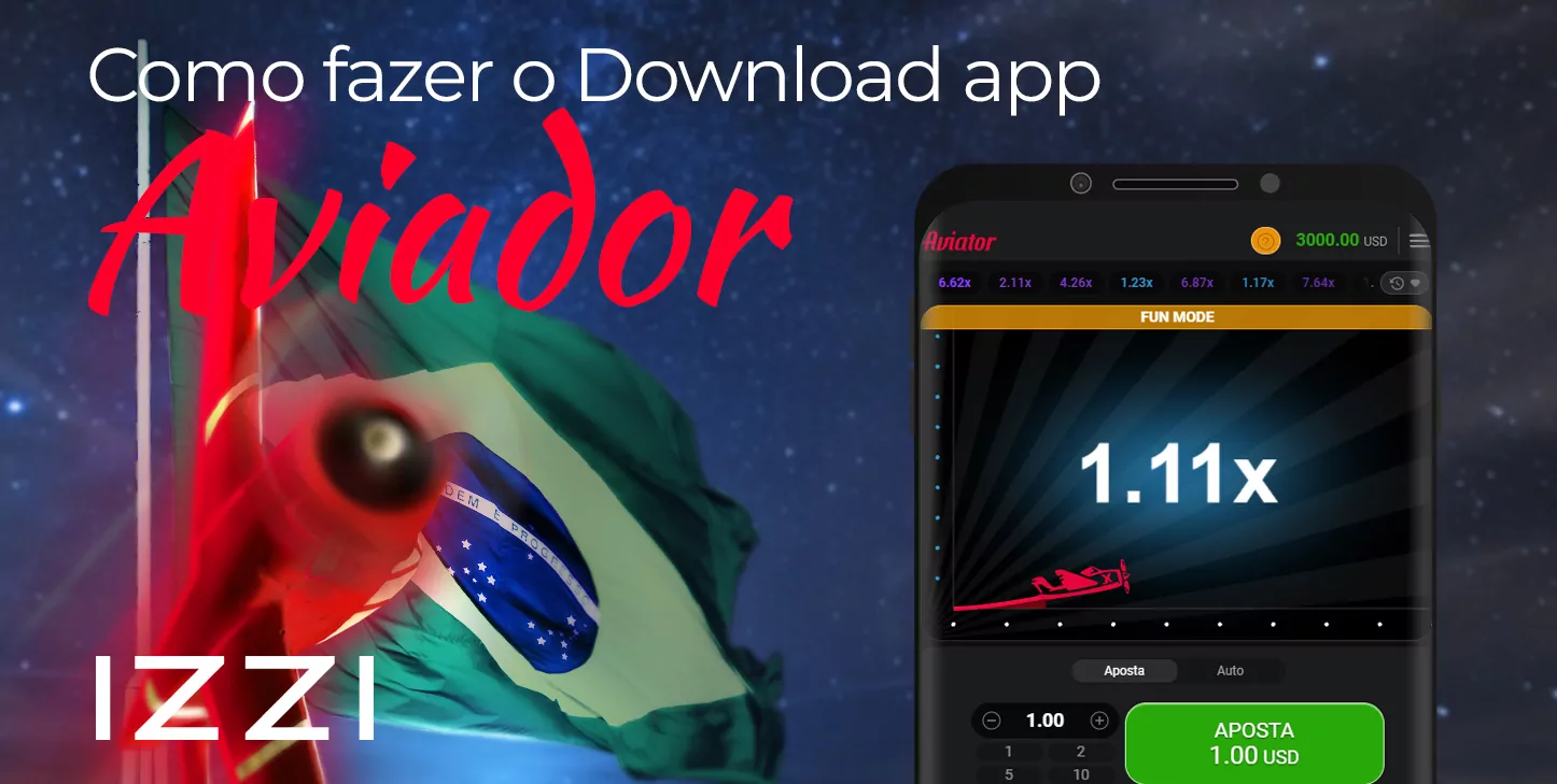 Como fazer o download do aplicativo móvel Izzi em dispositivos Android e iOS para jogar Aviator