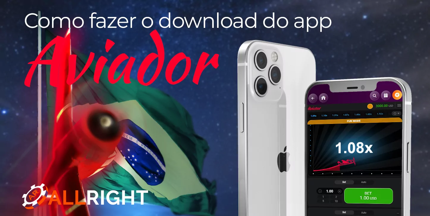 Instruções sobre como fazer o download do aplicativo móvel do cassino All Right para começar a jogar Aviator