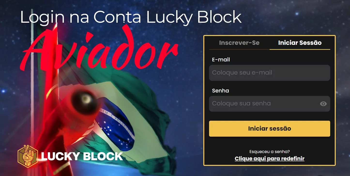 Instruções sobre como fazer login na sua conta pessoal no site do Lucky Block Casino