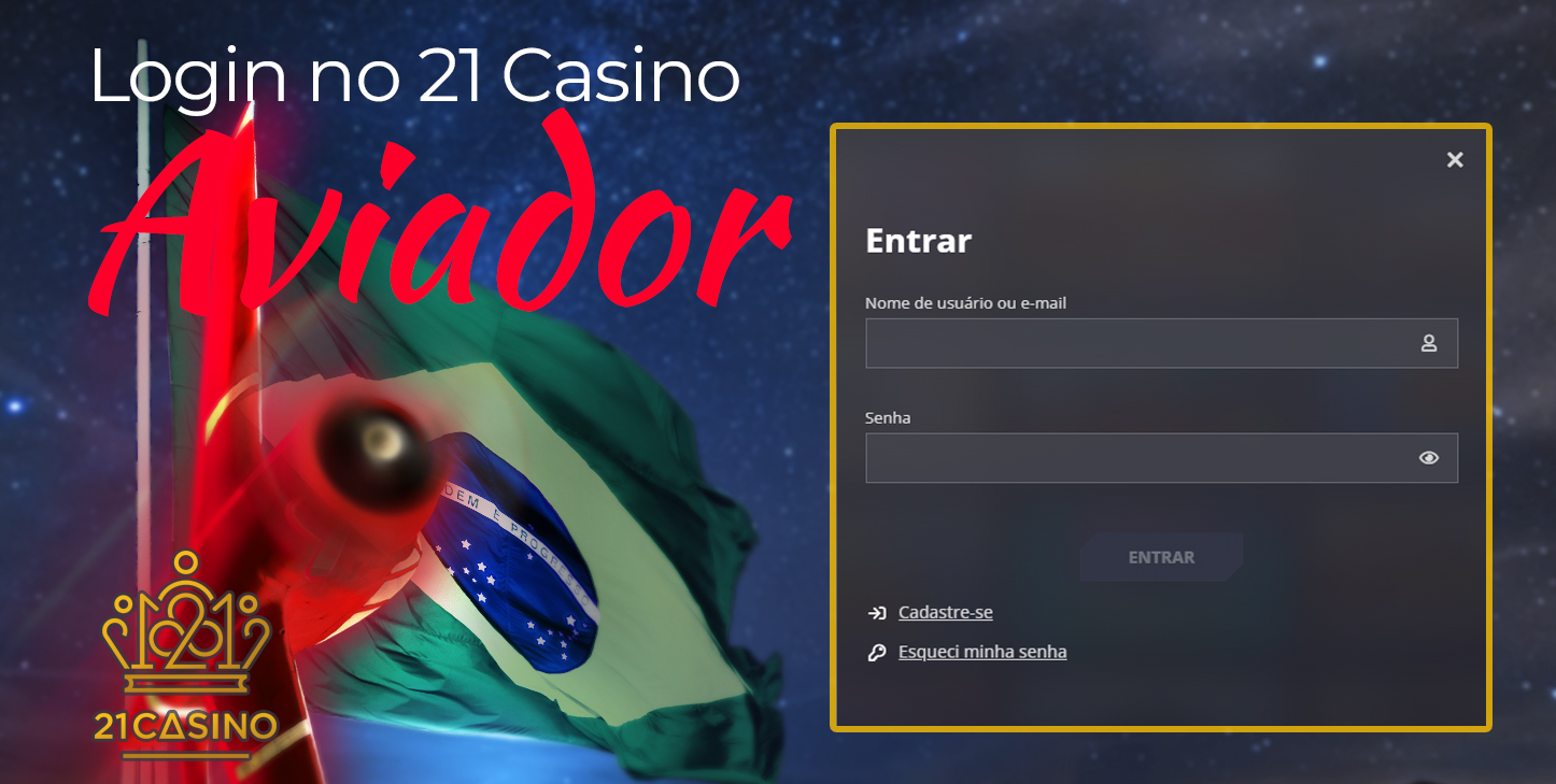 Instruções passo a passo para fazer login na sua conta pessoal no site do 21 Casino