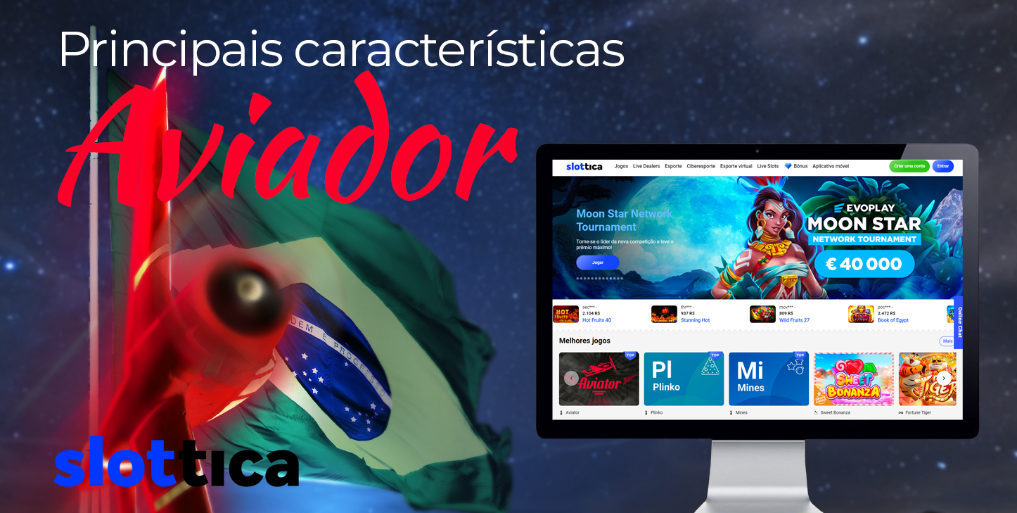Recursos do site do Slottica Casino para usuários do Brasil