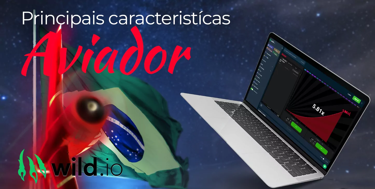 Características do jogo Aviator no Wild.io Brasil
