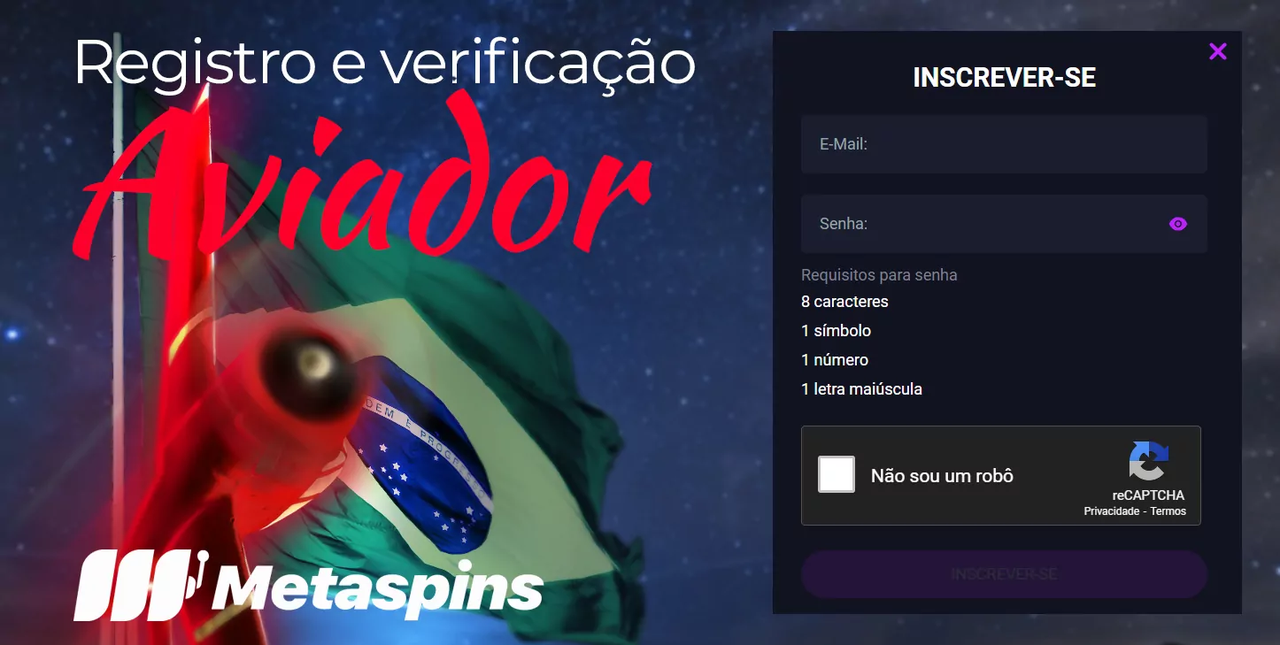 Como registrar uma nova conta no Metaspins e passar na verificação
